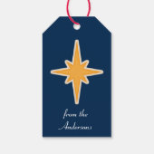 Silent Night kerstengel Cadeaulabel (Achterkant)