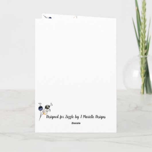 Silent Night Kerstmis Kaart (Verticle) (Achterkant)