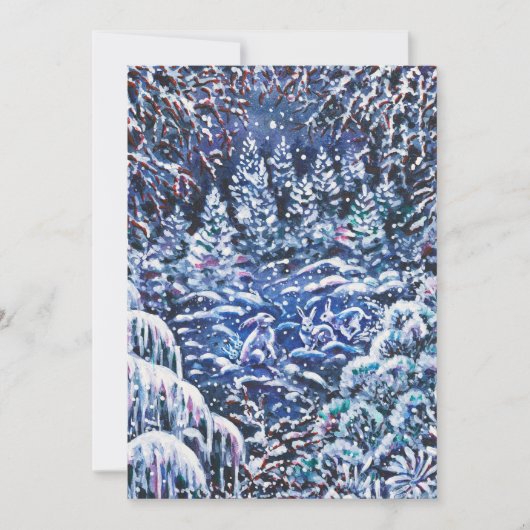 Silent Night Kerstmis met de hand geschilderde Wat Feestdagenkaart (Voorkant)