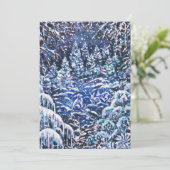 Silent Night Kerstmis met de hand geschilderde Wat Feestdagenkaart (Staand voorkant)