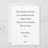 Silent Night Kerstmis met de hand geschilderde Wat Feestdagenkaart (Achterkant)