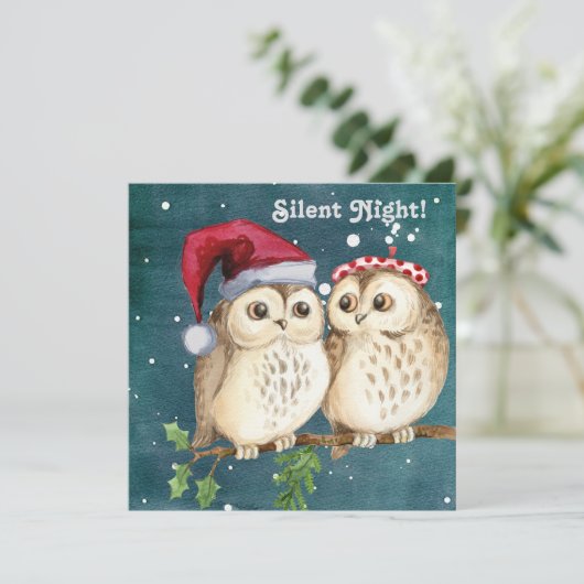 Silent Night Kerstmis Pair, klaar om te slapen (Staand voorkant)