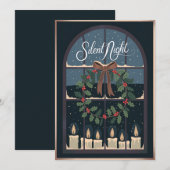 Silent Night Kerstmis vakantie Kaart (Voorkant / Achterkant)