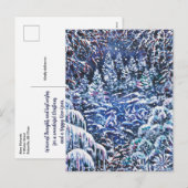 Silent Night Kerstmis Waterverf Briefkaart (Voorkant / Achterkant)