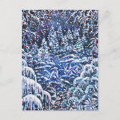 Silent Night Kerstmis Waterverf Briefkaart (Voorkant)