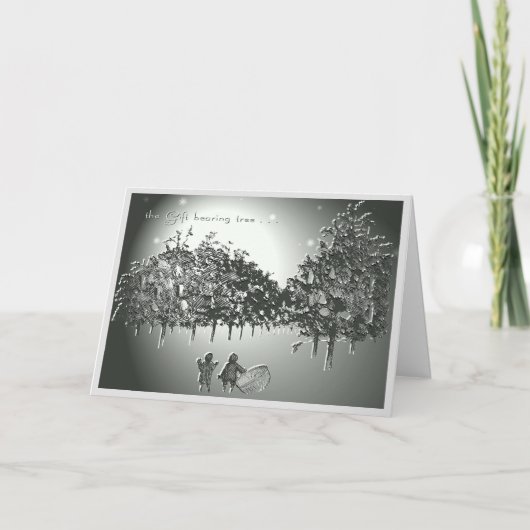 "SILENT NIGHT"  MAGIE VAN KERST FEESTDAGEN KAART (Voorkant)