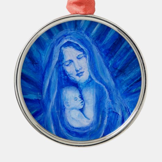Silent Night (Mary en Baby Jesus) Ornament (Voorkant)