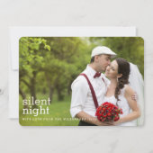 Silent Night Merry 2-fotokaart Feestdagenkaart (Voorkant)