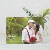 Silent Night Merry 2-fotokaart Feestdagenkaart (Staand voorkant)