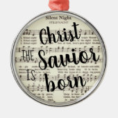 Silent Night Metal Ornament (Voorkant)