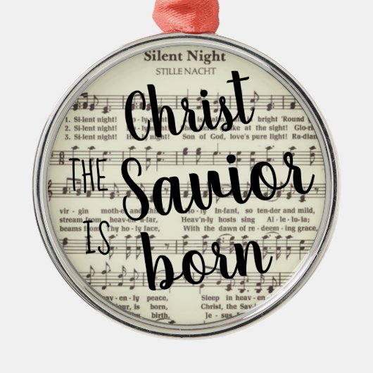 Silent Night Metal Ornament (Voorkant)