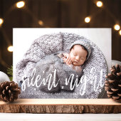 Silent Night Moderne kerstfoto Baby Feestdagenkaart
