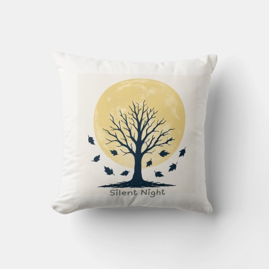 Silent Night Moon Tree Pillow Kussen (Voorkant)