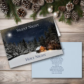 Silent Night Mountain Forest Cabin Kerstmis