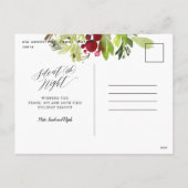 Silent night multi foto red green foliage grappig feestdagenkaart (Achterkant)