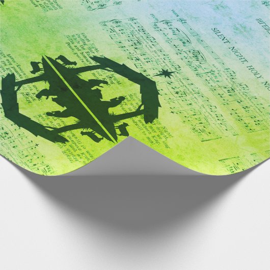 Silent Night Music-kerstinpakken papier (Hoek)