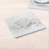 Silent Night Music met Ornaments Kartonnen Onderzetters (Schuin)