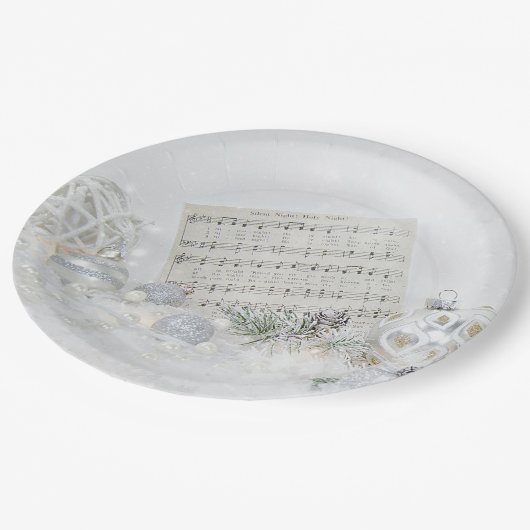 Silent Night Music met Ornaments Paper Bord (Gekanteld)