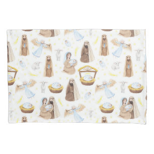 Silent Night Natitivity Hoesje met Kerstmis Kussensloop