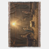 “Silent Night Nativity” Christian Blanket Deken (Voorkant Verticaal)
