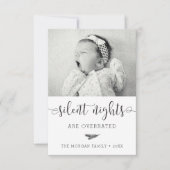 Silent Night New Baby-kerstfotokaarten Bedankkaart (Voorkant)