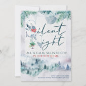 Silent Night New Home Waterverf Forest Moving Aankondiging (Voorkant)