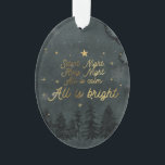 Silent Night Oval Ornament<br><div class="desc">Silent Night Oval Ornament</div>