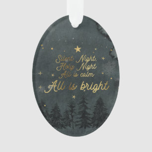 Silent Night Oval Ornament