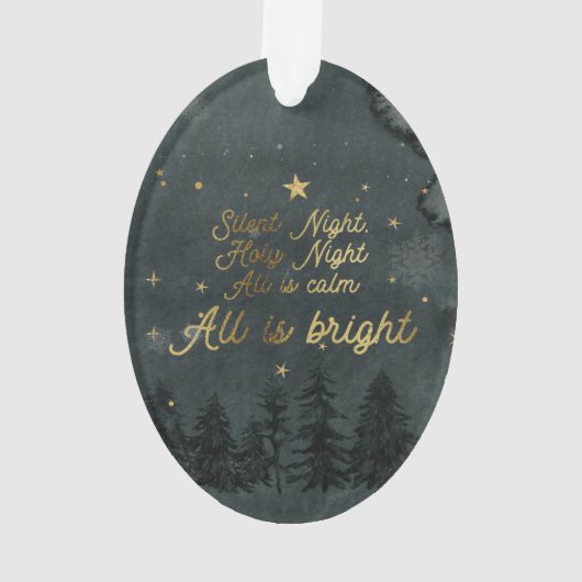 Silent Night Oval Ornament (achterkant)