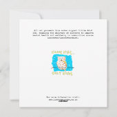 Silent Night Owight Naight Feestdagenkaart (Achterkant)