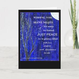 Silent night peace card feestdagen kaart