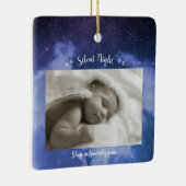 Silent Night Photo - Square Ornament (Rechts)