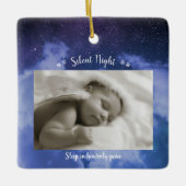 Silent Night Photo - Square Ornament (Voorkant)