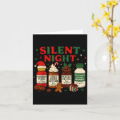 Silent Night Profol Icu Nurse Funny Christmas Medi Kaart (Gele Bloem)