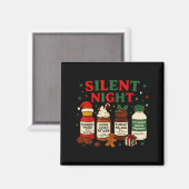 Silent Night Profol Icu Nurse Funny Christmas Medi Magneet (Voorkant / Achterkant)
