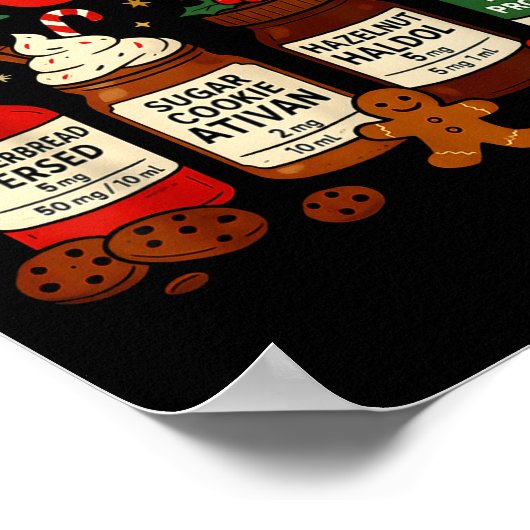 Silent Night Profol Icu Nurse Funny Christmas Medi Poster (Hoek)