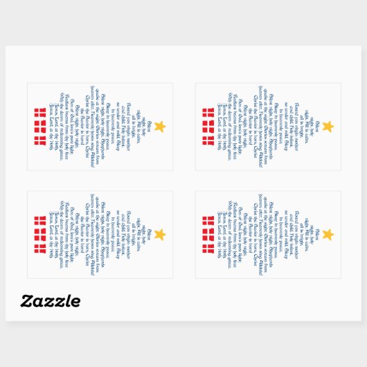 Silent Night Rechthoekige Sticker (Vel)