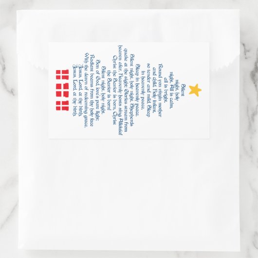 Silent Night Rechthoekige Sticker (Tas)