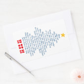 Silent Night Rechthoekige Sticker (Envelop)