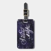 Silent Night - romantic Holiday Snow scene Bagagelabel (Voorkant verticaal)