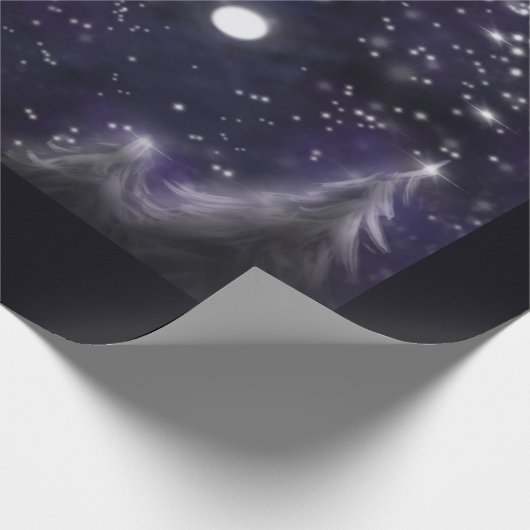 Silent Night - romantic Holiday Snow scene Cadeaupapier (Hoek)