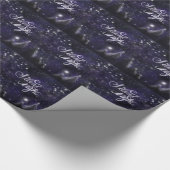 Silent Night - romantic Holiday Snow scene Cadeaupapier (Hoek)