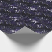 Silent Night - romantic Holiday Snow scene Cadeaupapier (Hoek)