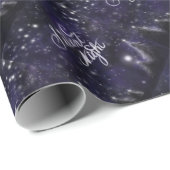 Silent Night - romantic Holiday Snow scene Cadeaupapier (Rol Hoek)