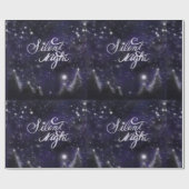 Silent Night - romantic Holiday Snow scene Cadeaupapier (Vlak)