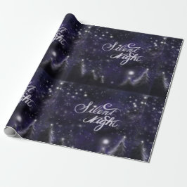 Silent Night - romantic Holiday Snow scene Cadeaupapier