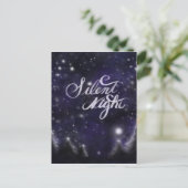 Silent Night - romantic Holiday Snow scene Feestdagenkaart (Staand voorkant)