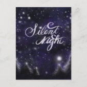 Silent Night - romantic Holiday Snow scene Feestdagenkaart (Voorkant)