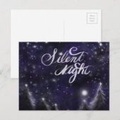 Silent Night - romantic Holiday Snow scene Feestdagenkaart (Voorkant / Achterkant)