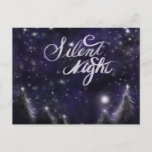 Silent Night - romantic Holiday Snow scene Feestdagenkaart<br><div class="desc">Silent Night - romantic Holiday snow scène 's ochtends eerder,  terwijl de maan over een deken van nieuwe sneeuw luistert.</div>